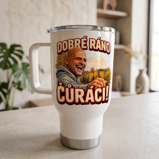 Cestovní termohrnek „Dobré ráno, čůráci!“ – 450 ml